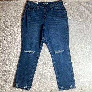 BP Denim Jeans  Distressed Ripped Mom Jeans Size 16 New With Tags NWT